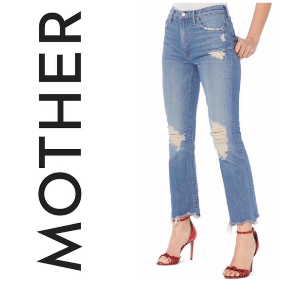 MOTHER Denim - MOTHER Cardinal Sinner Ankle Chew Jeans sz 27